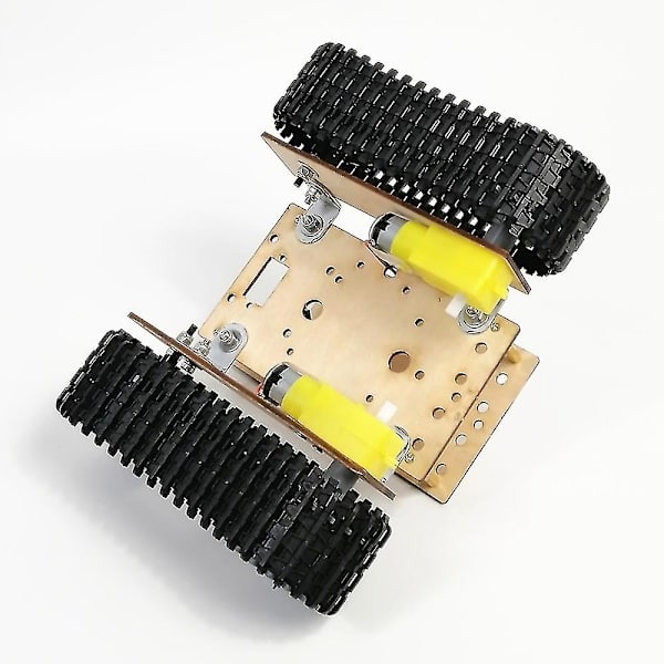 Robot Dubbelskikts Tank Chassi Byggstenar Träbräda Motor 3-9v Crawler Smart Bil Chassi Y