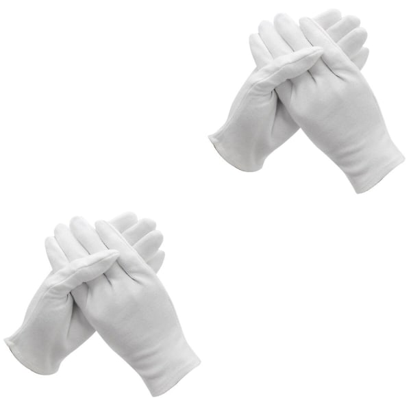 36 par av en väska Slitskyddsvante bomull Vita handskar Etikett Arbetshandskar (medium tjocka 24 pairs M