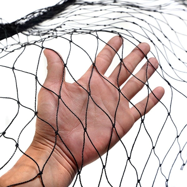 7,5 cm x 15 m Finmasket Damnet Koi Beskyttelse | Farve Sort | Fuglebeskyttelsesnet, Blade Net, Fugleafvisende Dækningsnet, Fuglebeskyttelse