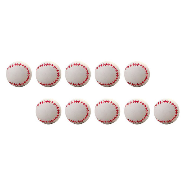 20 kpl Pomppupalloja Baseball-kuviolla Hyppivät Pallot Luovat Palloja Punainen 2,9X2,9CM Red 2.9X2.9CM