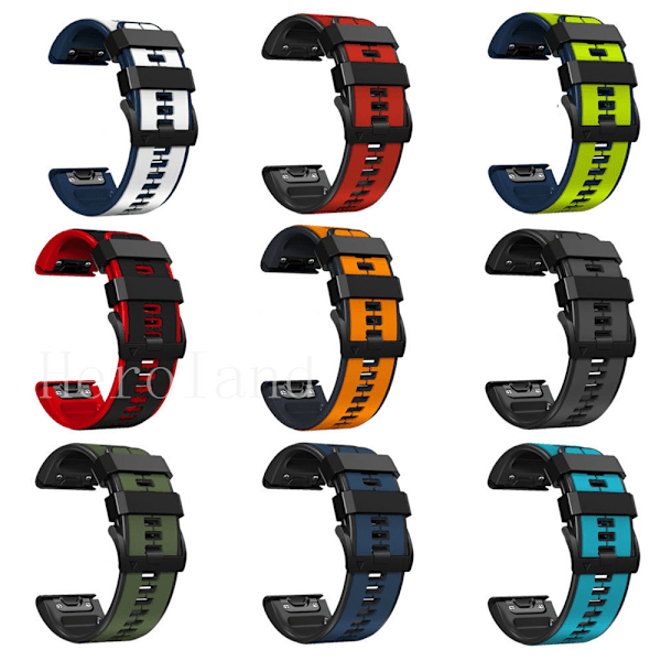 RYI_22 26mm Silikonarmband för Garmin Fenix 7x 6 5 6X Pro 5X Plus Fenix 3HR Snabbfäste Armband för Garmin Enduro 2 Band C Fenix 7X 6x 5x