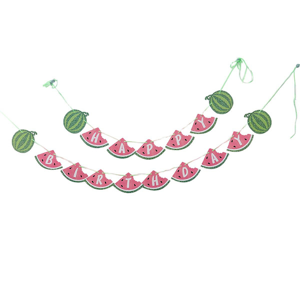 Spädbarns Bunting Frukt Bunting Baby Shower Banner Vattenmelon Dekoration Födelsedag Vattenmelon Banner M