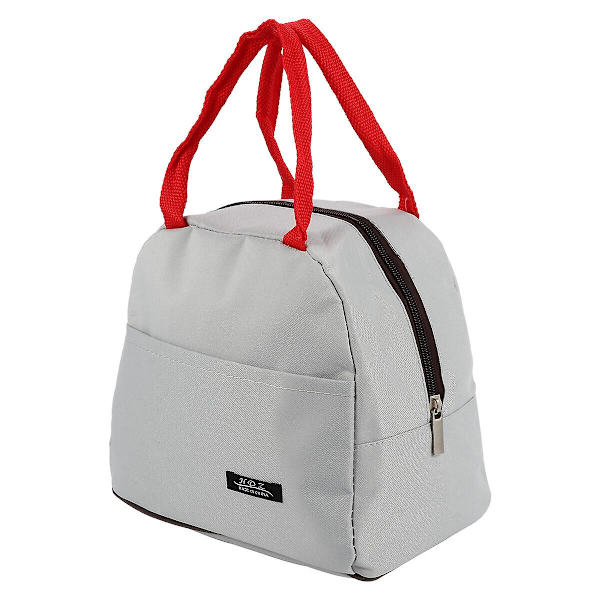 1 kpl Kannettava Lämpöä Säilyttävä Lounaspussi Opiskelijan Lounaskuppi Bento-pussi Harmaa 25.5X20X18CM Grey 25.5X20X18CM