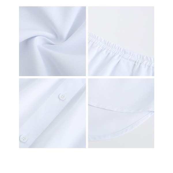 Justerbar Lagerad Falsk Topp Låg Sweeper Kjol Elastisk Hög Midja Halv Längd Splittring Hem A-Version XL