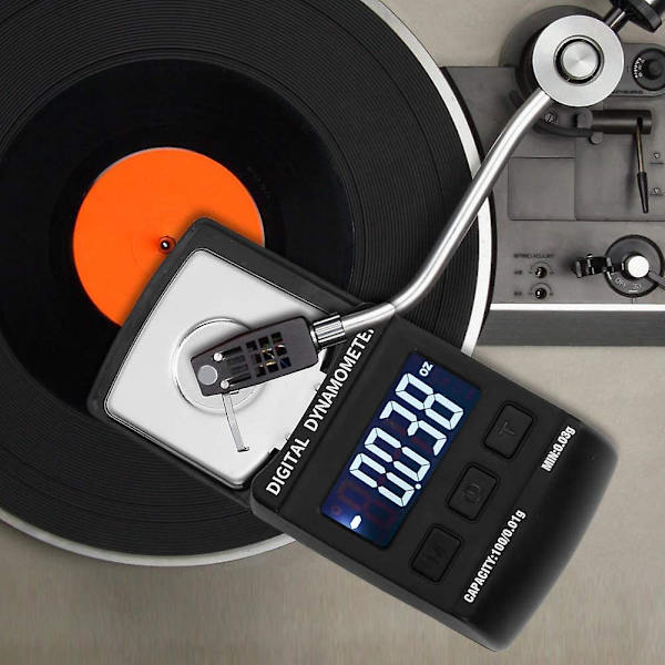 Stylus Force Gauge, Sort Stylus Force Gauge, Digital Pladespiller Nåletryksmåler Vægt (1 stk, Sort)