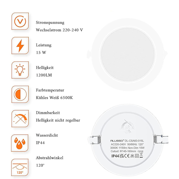 Downlights LED Innfelt Taklampe For Stue Kjøkken