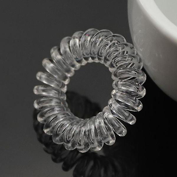 20 st Spiralhårband - Spårlösa spiralhårband Elastiska spiralhästsvanshållare Vattentäta plasthårband för kvinnor, flickor, tonåringar