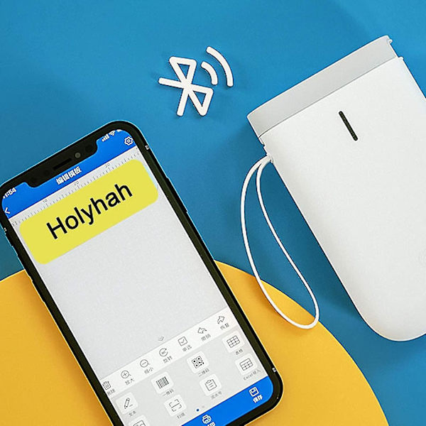 Bærbar Etiketprinter, Mini Etiketprinter, Termisk Etiketprinter Navn Pris Sticker Printer Lommestørrelse Bt Trådløs Forbindelse Med App Til Hjemmekontor S