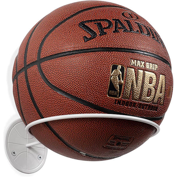Veggmontert Ball Oppbevaring Sportsball Holder Stativ Display Oppbevaring Stål (svart)Hvit White 1pcs