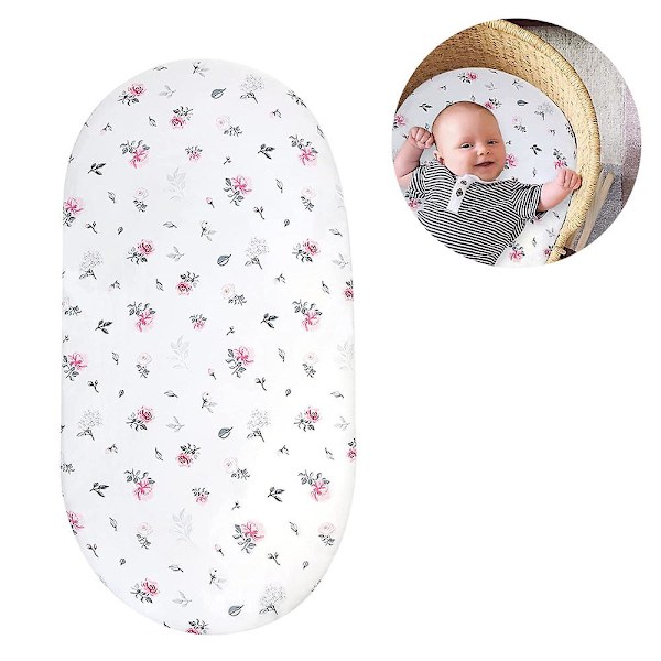 Pinnasänkyyn sopiva lakanasetti - venyvä, istuva lakanasetti pinnasänkyyn, pojille ja tytöille, unisex, erittäin pehmeä, kukallinen Flowers