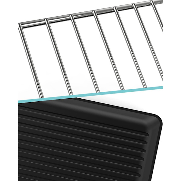 Foldbar 304 Rustfritt Stål Inox Oppvaskstativ Med Koppbrett Og Dryppbrett For Rask Avrenning
