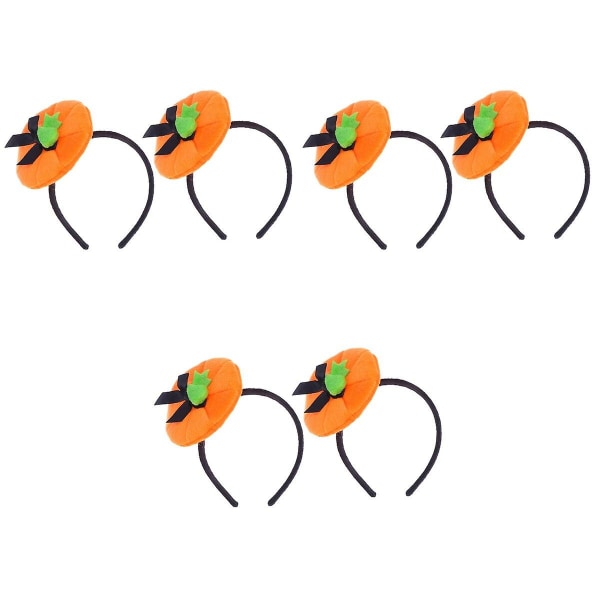 6 kpl Halloween-hiuspanta Pumppukuvion Muotoinen Hiuspannan Pääkoriste Kostyymijuhliin naamiaisiin (oranssi) 6 kpl 6 pcs 18.5X16.5cm