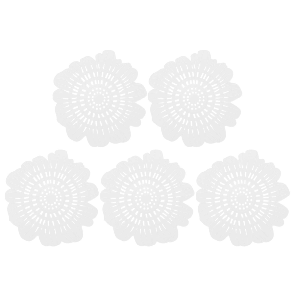 5 st Silikonavloppstäcke Platta Sugkoppar Badkarstäcke Dusch Avloppstäcken Sänka Avloppstäcke Golvavlopp C White 15X15X1CM