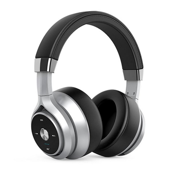 Aktiiviset melunvaimennus Bluetooth-kuulokkeet korvan päällä mikrofonilla Hi-fi syvä basso mukavat proteiinipehmusteet langattomat kuulokkeet hopea silver