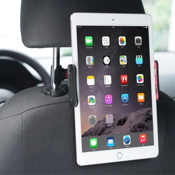 Auton tabletin pidike Niskatukikiinnitys Selkänojan tuki 360° säädettävä pohja luistamaton silikoni 4"~11" tuumalle tabletille Älypuhelimet Ipads E-Reader (punainen)