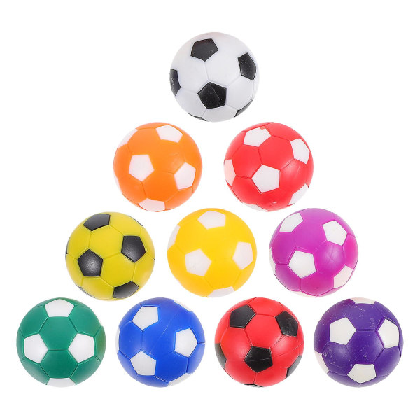 10 st färgglada fotbollsbollar ersättande klassiska bordsfotbollsspelstillbehör3,6x3,6cm 3.6x3.6cm