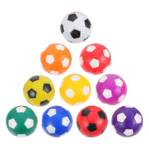 10 stk Fargerike Fotballspill-Kuler Erstatning Klassisk Bordfotball Spill Tilbehør 3,6x3,6cm 3.6x3.6cm