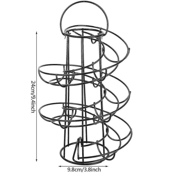 Kannettava keittiö Creative Spiral Egg Rack Säilytys munalaatikon munateline