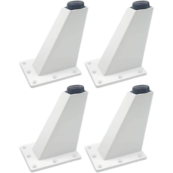 Set med 4 Möbelben, Aluminiumlegering Möbelben Justerbara Triangelköksmöbelben, Lätt att Installera, Vacker Mode (Vit)
