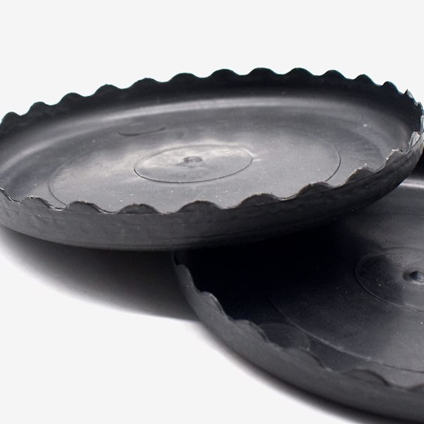 Plantepot-underlag, Dbaily 12 stk 13,5 cm runde underlag + 12 stk 18,5 cm plastblomsterpotte-underlag Blomsterpottebrett for innendørs og utendørs (svart)