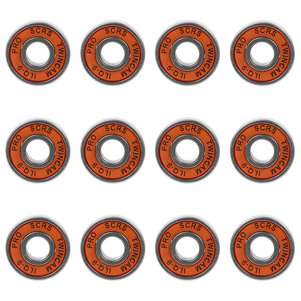 12 stk. Højhastighedsrullebræt Scooter Inline Lejer Rullebræt Tilbehør Orange 2,2X2,2CM Orange 2.2X2.2CM