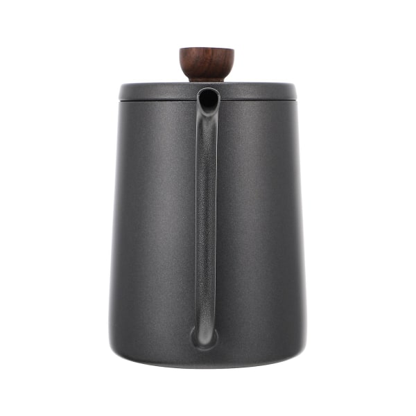 Lang tut Kaffeekanne Gooseneck Type Rustfritt Stål 600ml Kaffe Potte Svart 24X13.5X9CM Black 24X13.5X9CM
