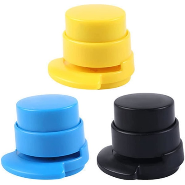 Mini Heftemaskin uten stifter Bærbar Nålesløs Heftemaskin Sikker Binding Binder Student Kontorrekvisita For Hjem Daglig Bruk (3 stk)