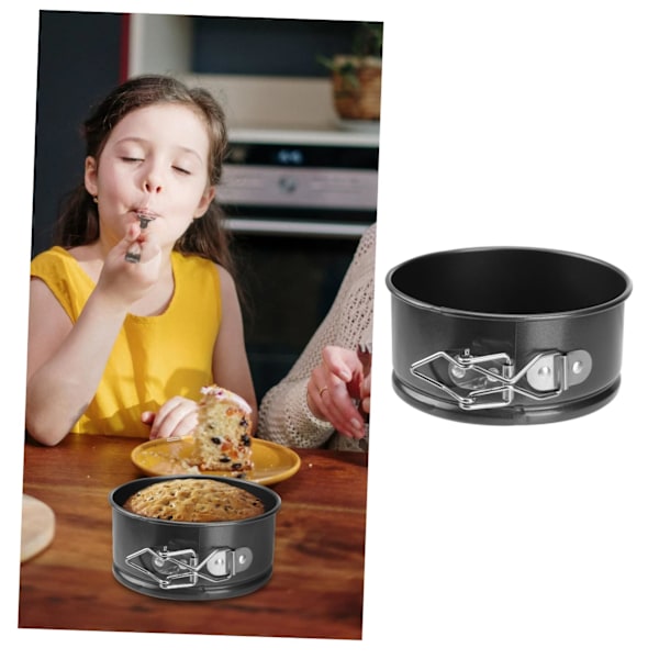 Fjäderbakplåt, kakplåt, glasslock, rostfritt stål kakplåt, avtagbar botten, non stick kakplåt