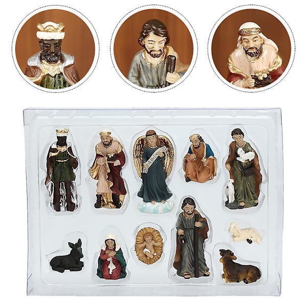 1 Set Hem Nativity-figurer Dekorativa Religiösa Figurer Konstverk GåvorM M