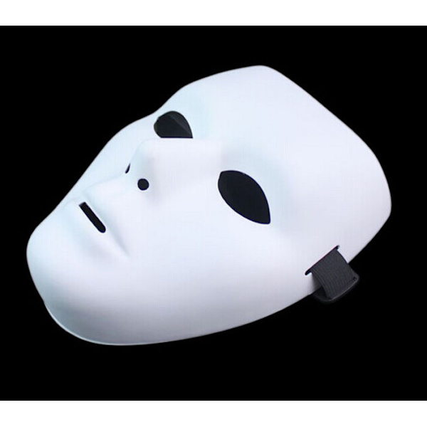 Hvite plastmasker for tilpasning - s Helt hvite kreative masker (kvinner)