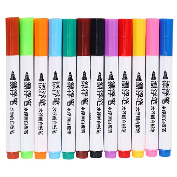 Magic pyyhittävä värikäs kynä lusikalla Monikäyttöinen vedessä kelluva maalaus8kpl 8pcs