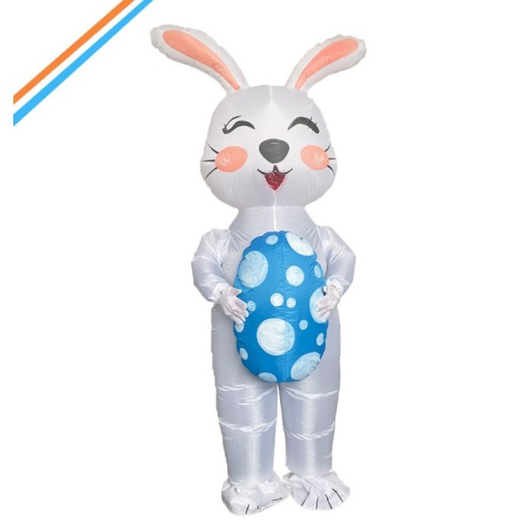 Kvinders sjove påskehare oppusteligt kostume Animal Cosplay kostume til festlig kanin oppusteligt kostume