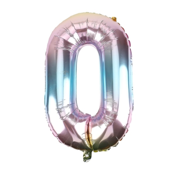 32 tums digital aluminiumfilmsballong födelsedag 0-9 Digital ballong H