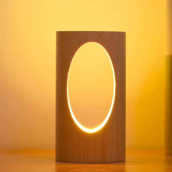 Solid Wood Light Dimming Bøk Bordlamper for soverom Stue Sengekant LED Nattlys Med SUB Port skrivebordslampe Liten