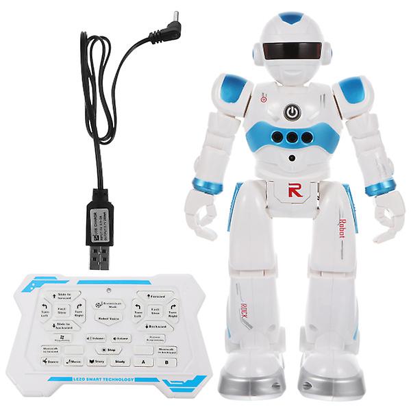 1 Sett USB-ladbare Teleoperatør Elektronisk Robotleketøy Syngende Dansende Robotleketøy Blå 28X16cm Blue 28X16cm