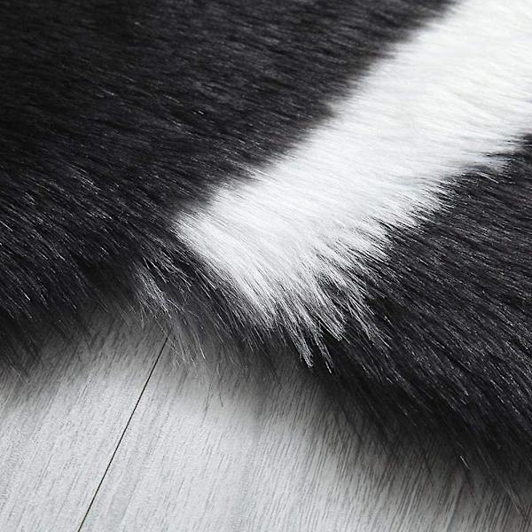 Konstgjord Päls Plyschmatta Imitation Fårskinn Ultra Mjuk Matta Silkeslen Shaggy Matta För Vardagsrum Sovrum FönsternischPanda Panda