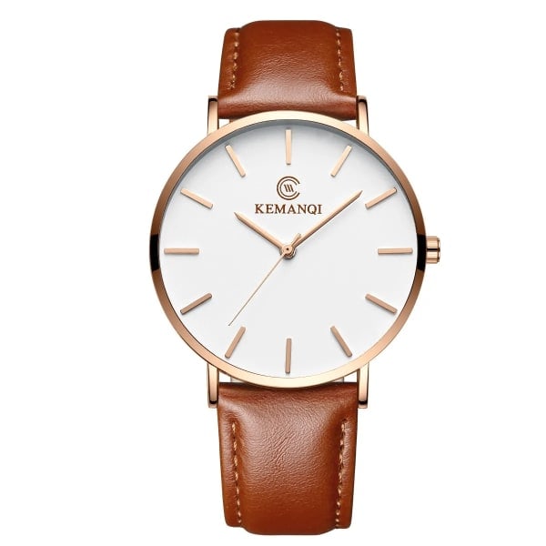 Quartz Ur / Armbåndsur - Rosaguld/Brun Brun