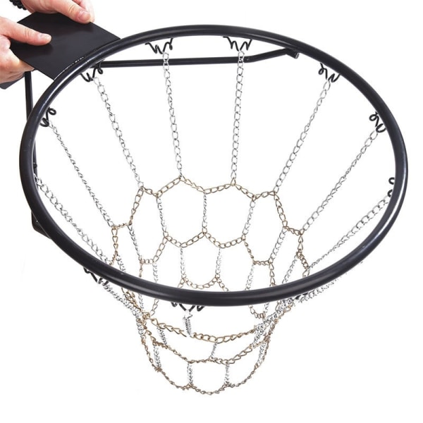 Galvaniseret stålkædebasketballnet, udskiftning af kædemålbasketballnet, til udendørs indendørs standardtræningssportsartikler