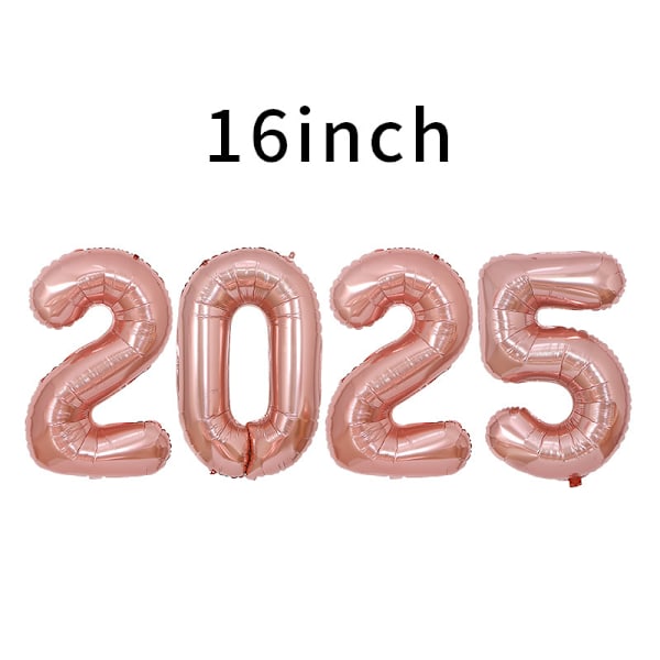 5-pack Nummerballonger Nyårsdekorationer Nyårsafton Festtillbehör Klass av 2025 Dekorationer 2025 Ballong Jätteballong