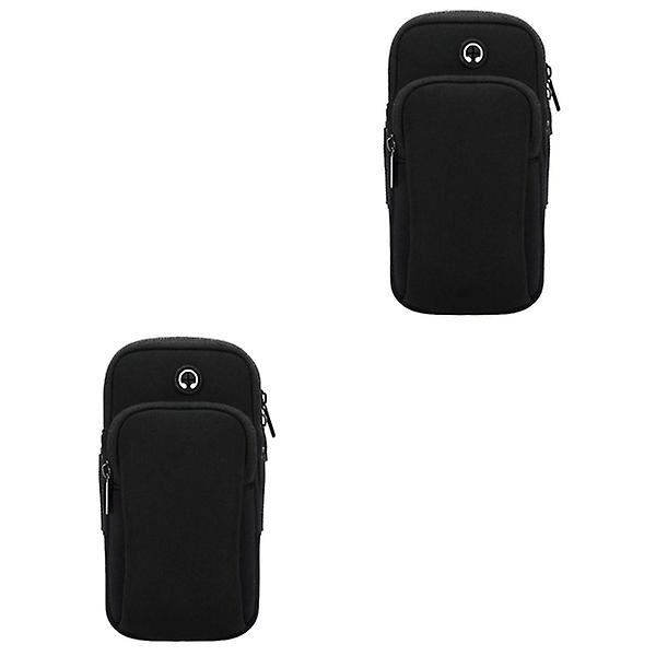3 stk Sports Armbåndsveske Bærbar Multifunksjonell Armbåndslomme Wrist Mobiltelefon Penger Nøkler Kort Holder 2pcs