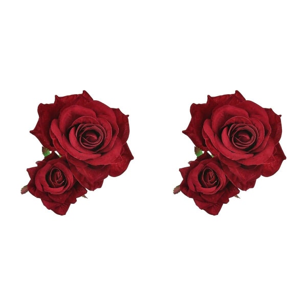 3 stk.  Udsøgte Flanel Rose Blomster Hårspænde Imitation Blomster Bobby Pin Elegant Charmerende Hårklemmer 2 pcs 20*12cm