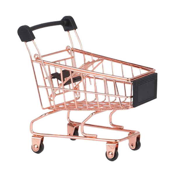 Barnvagn Leksak Smink Svampställ Mini Supermarknadsvagn Stekt Matkorg Mini Supermarknad Golden 10.5X10.5X8.5cm