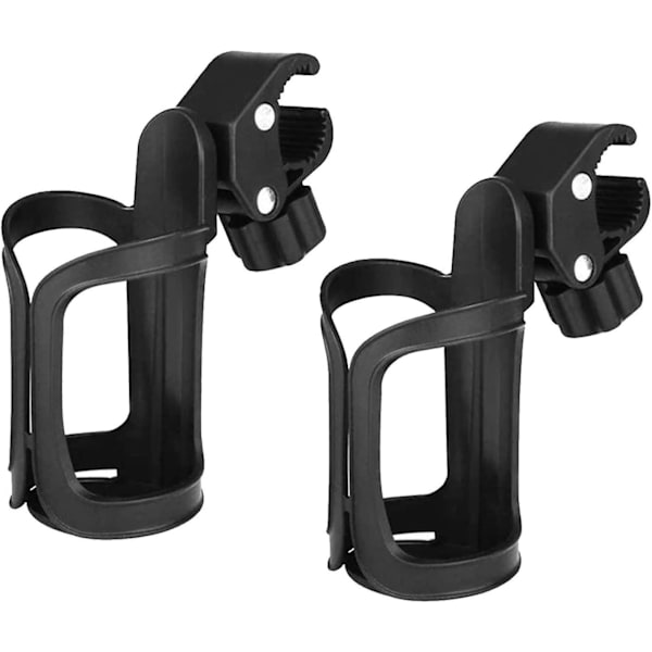2-pak Vandflaskeholder til Cykel, Cykelkopholder, Cykelvandflaskeholder, Universal 360 Graders Rotation, Til Barnevogne, Mountainbike