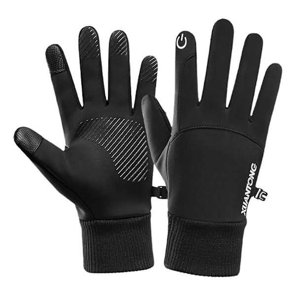 1 Par Varma Vinterhandskar Slitstarka Bekväma Ridhandskar (svart, M)SvartM Black M