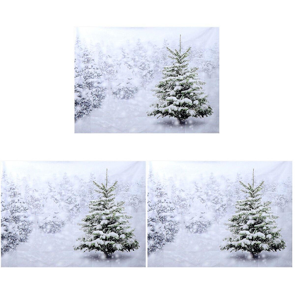 3kpl Juhlataku 3D Joulukuusi Valokuvaustausta Kangas Studio Rekvisiitta 3kpl 210X150CM 3pcs 210X150CM