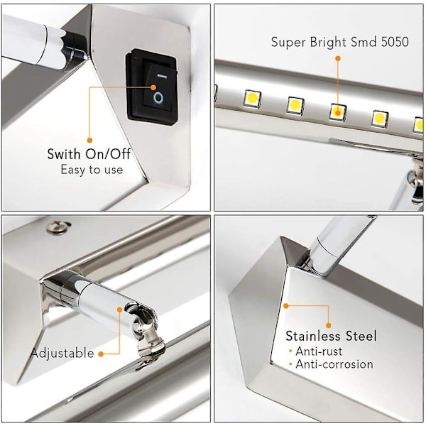 5W LED Speilvegglampe Kald Hvit Baderom Lampe