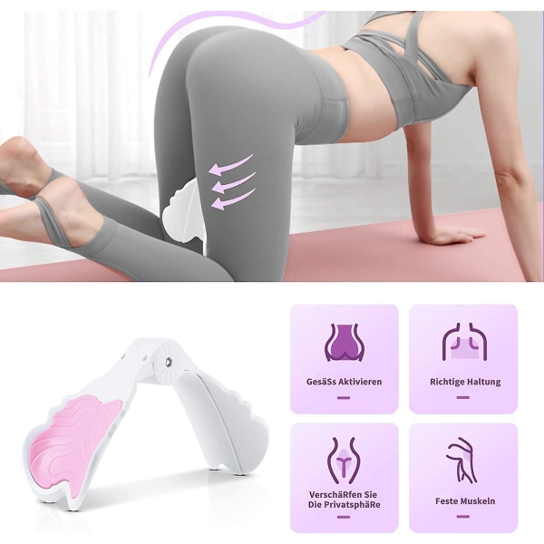 Butt Trainer, Elastic Buttock Muscle Trainer For Women Buttocks, Pelvic Muscle Correction Tightening, Postpartum Workout (pink)