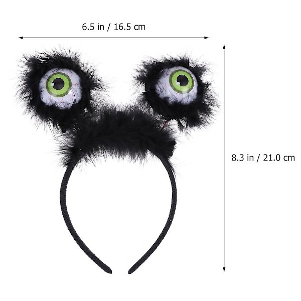 3 kpl Alien Head Boppers Halloween-juhlat hiuslisäkkeet silmämunakuvio noitamyssy Halloween pelottava silmälasit M