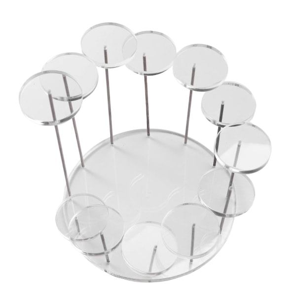 Cupcake-teline Akryylinäyttöteline, joka on yhteensopiva korujen/kakkujen jälkiruokatelineen kanssa hääsynttäreiden koristeluun