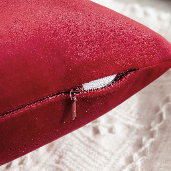 Sett med 2 fløyels putetrekk Dekorative sofa putetrekk Supermyk myk komfortabel dekorasjon Hjem Stue Soverom For sofa 40x80cm Rosa